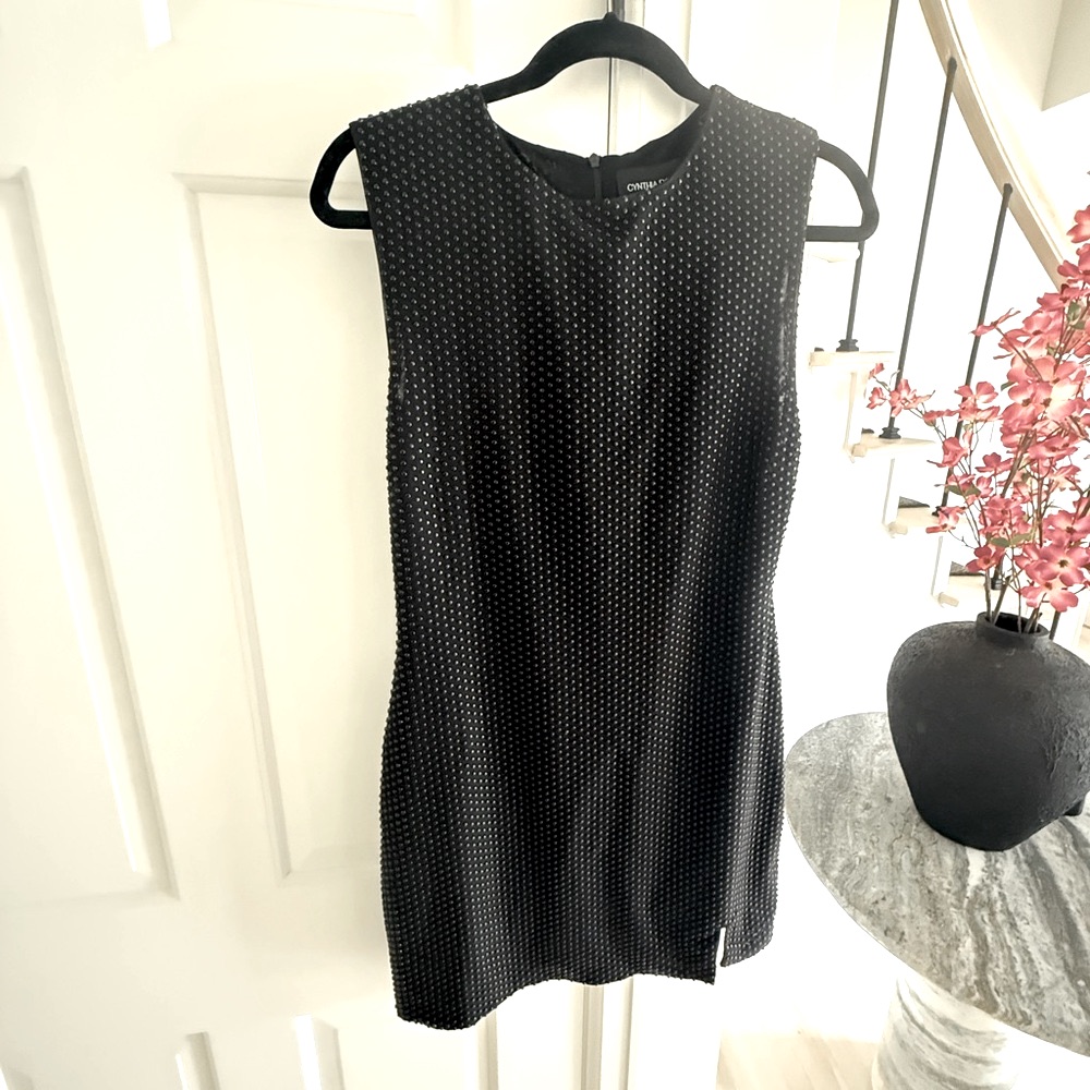 Cynthia Rowley Black Studded Mini Dress- Nwt!! Size 6